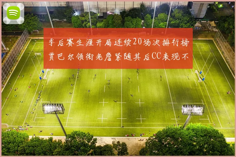 季后赛生涯开局连续20场次排行榜贾巴尔领衔老詹紧随其后CC表现不俗